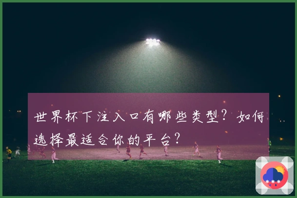 世界杯下注入口有哪些类型？如何选择最适合你的平台？
