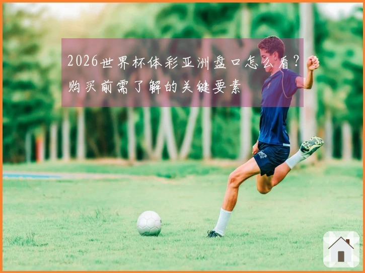 2026世界杯体彩亚洲盘口怎么看？购买前需了解的关键要素